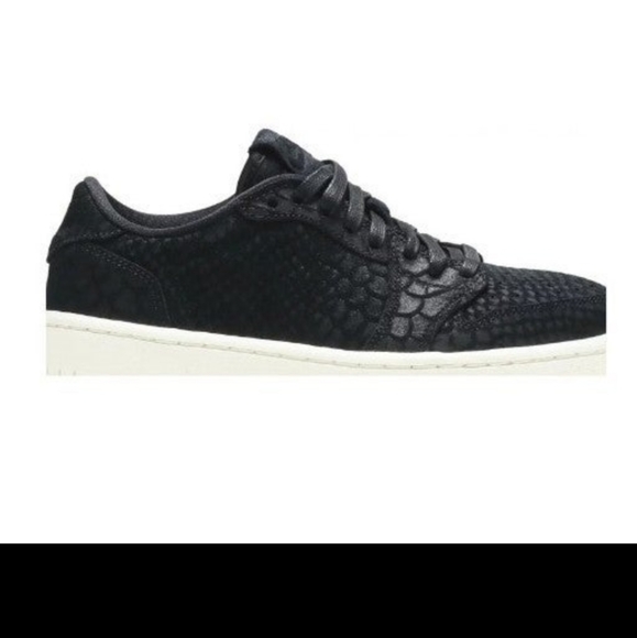 Nike Air Jordan's Low Blk Python Sneakers - Picture 3 of 10